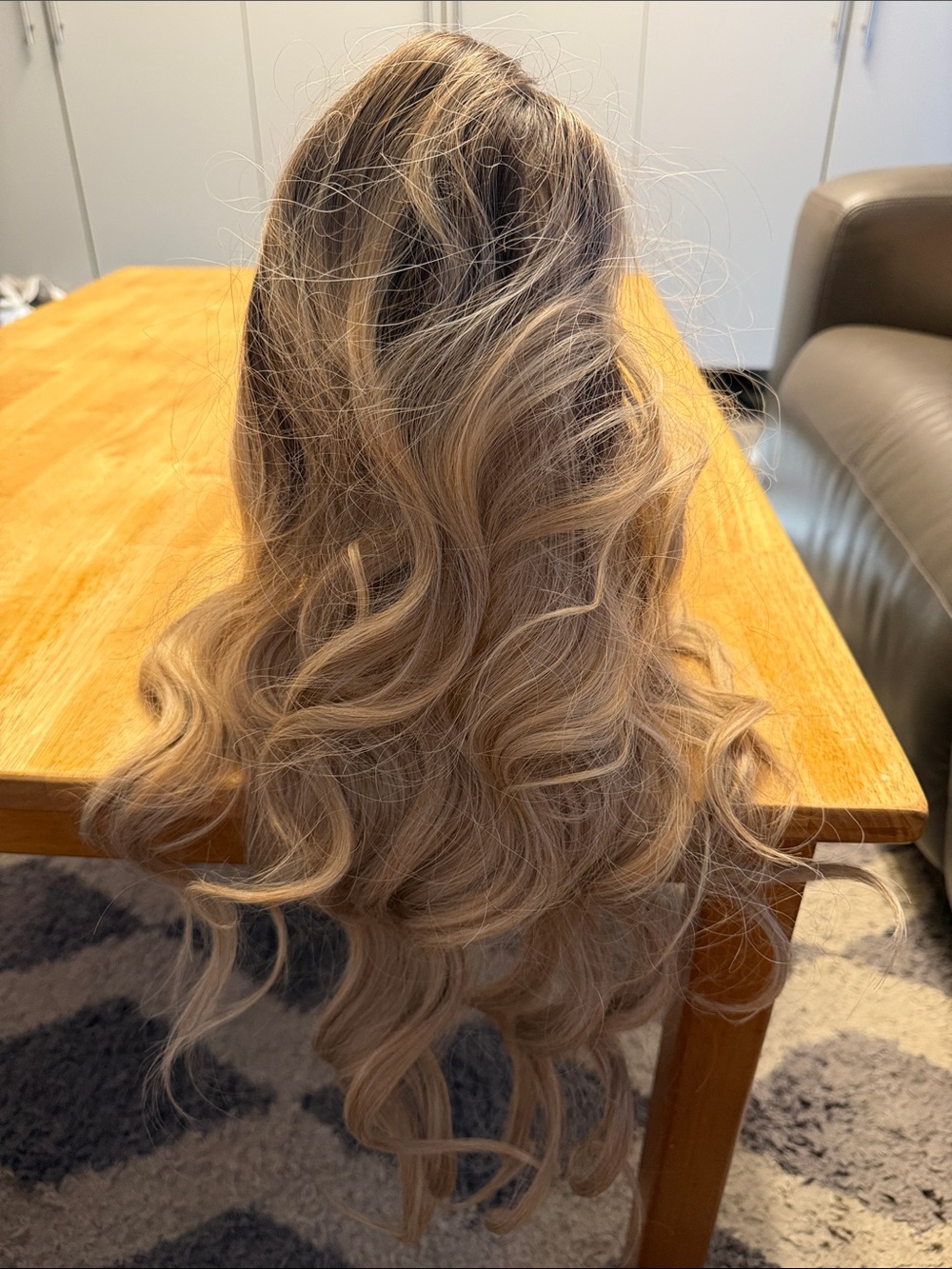 Long Wavy Hairpiece - Natural Ash Blonde